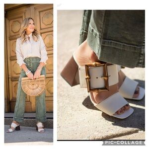 GUCCI | Bamboo Buckle Mystic White Leather Mule Slide High Heel EU 37